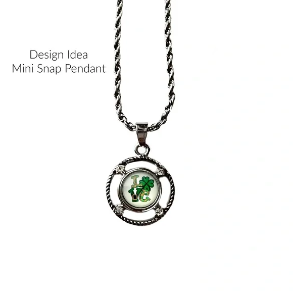 Snap Charm Set of 3 Includes 1 Standard Size 20mm and 2 Mini Snap Charms 12mm - Picture 4 of 4